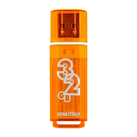 Флеш-накопитель Smartbuy Glossy 32GB USB2.0 пластик оранжевый