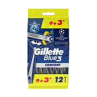 Бритва одноразовая Gillette "BLUE3 COMFORT Slalom" 3 лезвия 9+3шт (1/6)