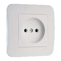 Розетка Makel Lillium Natural 1гн. 16A Б/З белый 55022 (1/12)