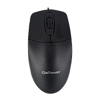 Мышь проводная GoPower GPM01 классическая USB черный (1/100)