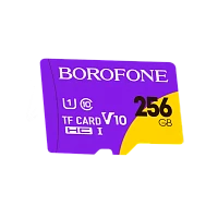 Карта памяти microSD Borofone 256GB Class10 A1 UHS-I (U3) 100 МБ/сек V30 (1/100)