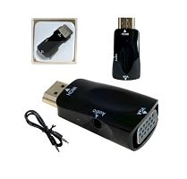 Переходник MRM-Power H06 HDMI (m)-VGA (f) пластик черный (1/250)