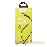 Кабель HOCO U39 USB (m)-Lightning (m) 1.2м 2.4A ткань золотой черный (1/24/240)
