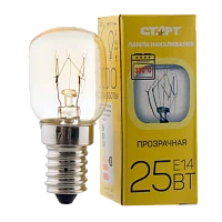 Лампа накаливания Старт E14 25W 2700К 230V OVEN для духовок прозрачная