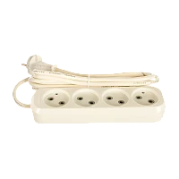 Удлинитель Smartbuy 4р.Б/З 10A 3.0м ПВС 2x1мм² белый (1/50)