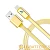 Кабель HOCO UPL12 USB (m)-2хType-C/Lightning/microUSB (m) 1.2м силикон золотой (1/30/300)