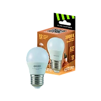 Лампа светодиодная Фаzа G45 E27 12W 3000К 220-240V шар (1/10/100)