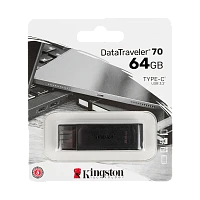 Флеш-накопитель Kingston DataTraveler 70 64GB USB3.0 пластик черный 