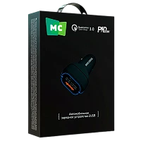 Автомобильное З/У MORE CHOICE AC32 1USB+1Type-C 3.1A 38W PD,QC черный
