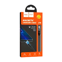 Кабель HOCO U76 USB (m)-microUSB (m) 1.2м 2.4A нейлон магнит черный (1/22/220)