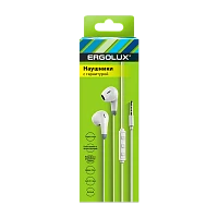 Наушники вставные Ergolux ELX-WHP01-C01 с микр. белый (1/10/300)