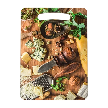 Доска разделочная MARMITON "Сырная тарелка" 29х21х0.6см дерево (1/22)