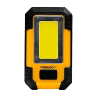 Фонарь ручной Camelion E1441 10W 21SMD от аккумулятора Type-C 2 режима черный желтый (1/6/90)