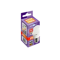 Лампа светодиодная JAZZway G45 E27 7W 4000К 230V шар матовая (1/10/100)