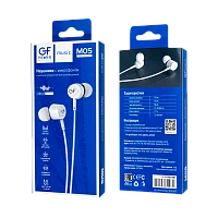 Наушники внутриканальные GFPower M05 с микр. белый