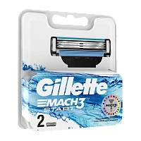 Сменные кассеты Gillette "MACH3 Start" 3 лезвия 2шт. (цена за 1 шт) (2/20)