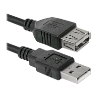 Кабель Defender USB02-10 USB (m)-USB (f) 3.0м силикон ver.1.4 черный (1/20/200)