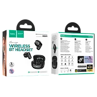 Наушники вставные HOCO EQ25 bluetooth 5.4 с микр. черный (1/14/140)