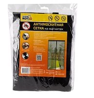 Антимоскитная сетка Рыжий кот "Капутомоскито" "Птички" на магнитах черный (1/10/60)