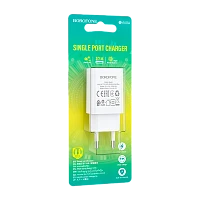 Сетевое З/У Borofone BA68A 1USB 2.1A белый (1/79/316) 
