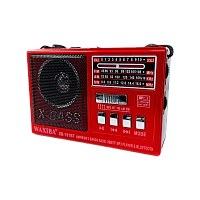 Радиоприемник Waxiba XB-701ВТ пластик microSD USB/Jack3.5 красный (1/40)