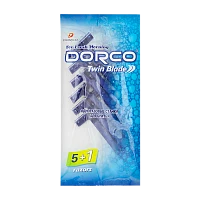 Бритва одноразовая DORCO "TWIN BLADE" 2 лезвия 5+1шт. (1/24)