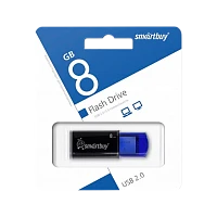 Флеш-накопитель Smartbuy Click 8GB USB2.0 пластик синий