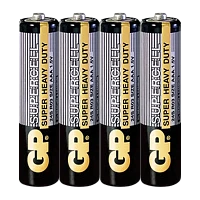 Батарейка GP Supercell R03 AAA Shrink 4 Heavy Duty 1.5V (4/40/200/1000) R
