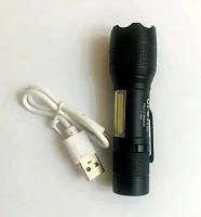 Фонарь универсальный Без бренда H-699 COB от аккумулятора ZOOM черный