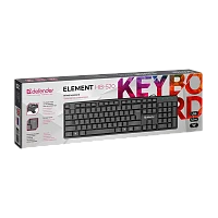 Клавиатура проводная Defender HB-520 Element классическая USB 1.5м черный (1/20)