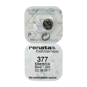 Батарейка Renata 377 (SR626SW) Silver Oxide 1.55V (1/10/100)
