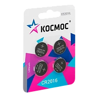 Батарейка Космос CR2016 BL4 Lithium 3V (4/48/960) 