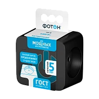 Разветвитель Фотон АМ 16-4 КУБ 4р.Б/З 16A черный (1/10)