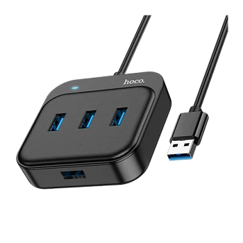 USB-Хаб HOCO HB31 4USB Type-C (m) USB3.0 0.2м черный (1/19/190)