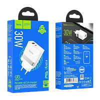 Сетевое З/У MORE CHOICE NC76Sa 2USB/Type-C 3.0A 65W QC3.0 белый (1/17/170)