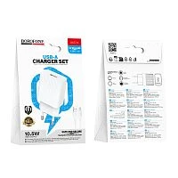 Сетевое З/У Borofone BAS71A 1USB 2.1A с кабелем microUSB белый (1/20/120)