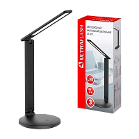 Светильник настольный Ultraflash UF-812 7W 230V на основании 3 ур.ярк. черный (1/40)