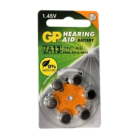 Батарейка GP ZA13 BL6 Zinc Air 1.45V (6/60/300/3000) R