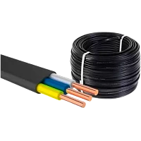 Кабель электрический МарПосад ВВГ Пнг 3 х 2.5 кв.мм НЕ ГОСТ черный бухта 100м (цена за 1м.)