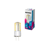 Лампа светодиодная Космос G4 3W 4500К 220V капсула прозрачная (1/100/1000)