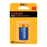 Батарейка Kodak MAX Крона 6LR61 BL1 Alkaline 9V (1/10/200/6000)