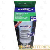 Лампа энергосберегающая Космос SPC E27 15W 4200К 220V спираль