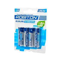 Батарейка Robiton STANDARD LR6 AA BL4 Alkaline 1.5V (4/48/576) 