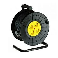 Удлинитель Прогресс на катушке 4р.С/З 16A 50.0м 3x1.5мм² черный