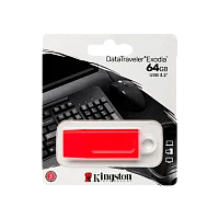 Флеш-накопитель Kingston DataTraveler G4 64GB USB3.0 пластик белый красный