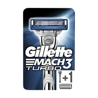Бритва Gillette "MACH3 TURBO" 3 лезвия 2 кассеты ENG (1/6)