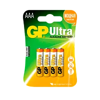 Батарейка GP ULTRA PLUS LR03 AAA BL4 Alkaline 1.5V (4/40/320)