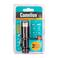 Фонарь ручной Camelion LED5135 3W LED 3 режима+ZOOM +1AA черный (1/6/36)