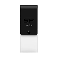 Флеш-накопитель Silicon Power Mobile X21 16GB USB2.0 microUSB (m) металл черный