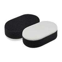 Мочалка массажная Рыжий кот BW 160мм x 100мм нейлон 2шт. белый черный